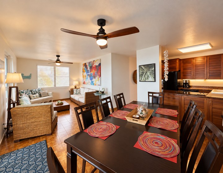 Upstairs living and dining