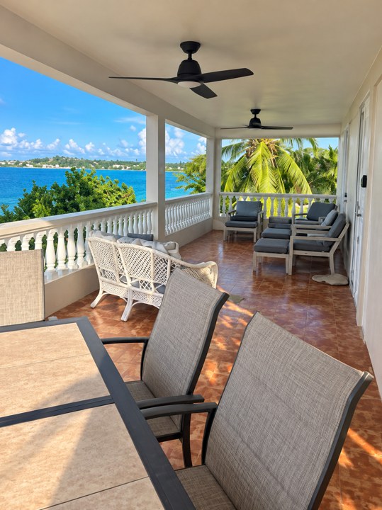 Upstairs veranda dining